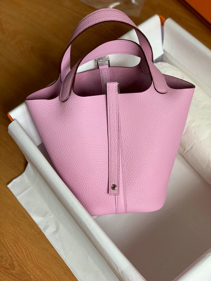 Hermes Picotin Lock 22 Tote Bag Mauve Sylvestre H82301