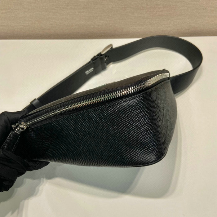 Prada Saffiano leather belt bag Black 2VL039