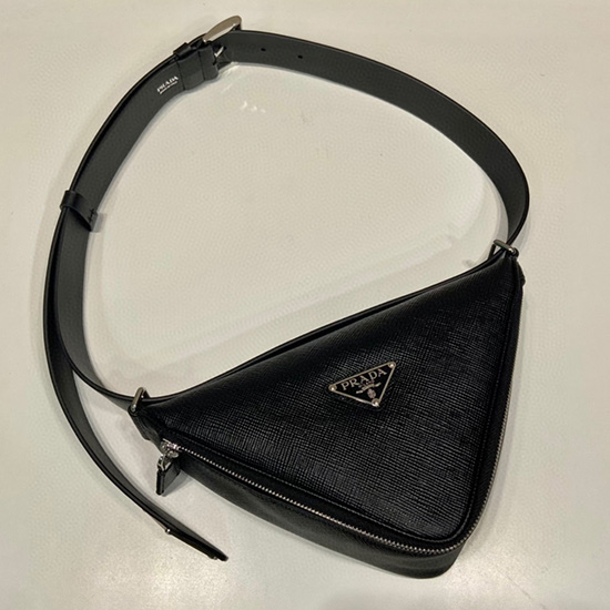 Prada Saffiano leather belt bag Black 2VL039