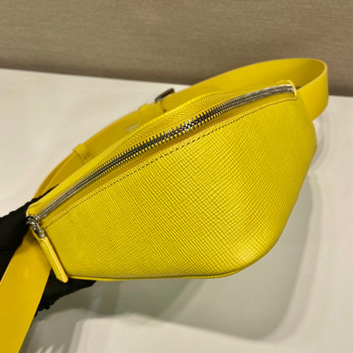 Prada Saffiano leather belt bag Yellow 2VL039