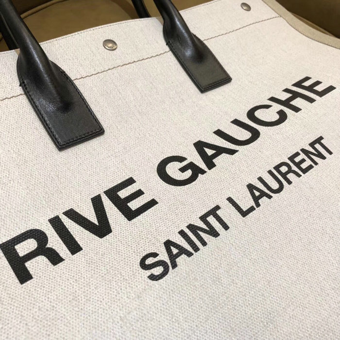 Saint Laurent Rive Gauche Large Tote Bag Beige 509415