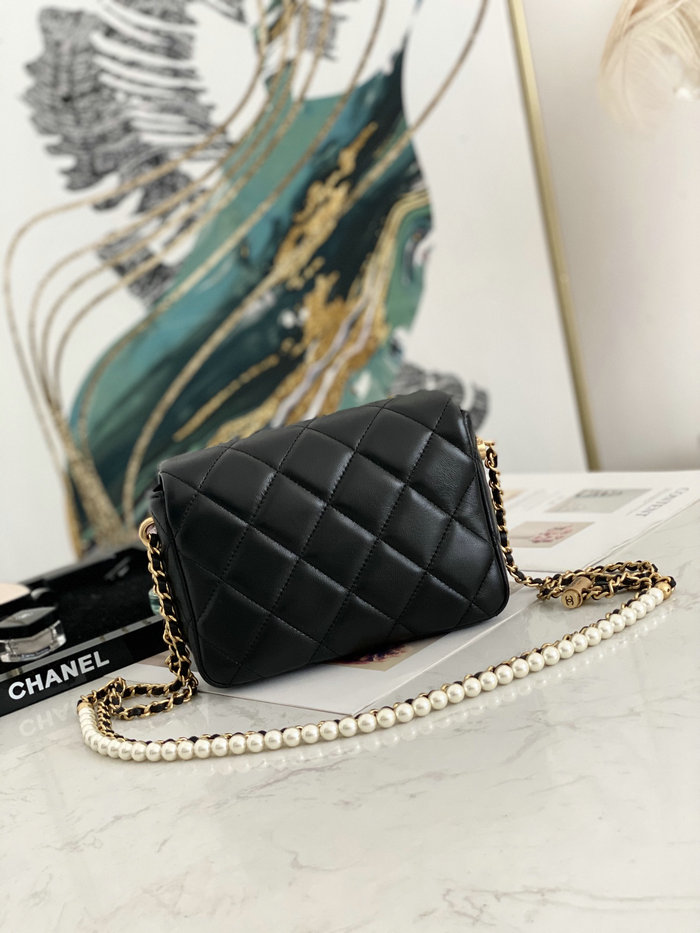 Small Chanel Lambskin Bag Black AS2855