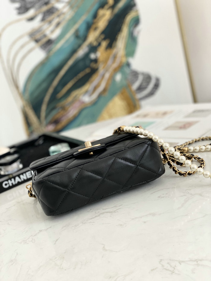 Small Chanel Lambskin Bag Black AS2855