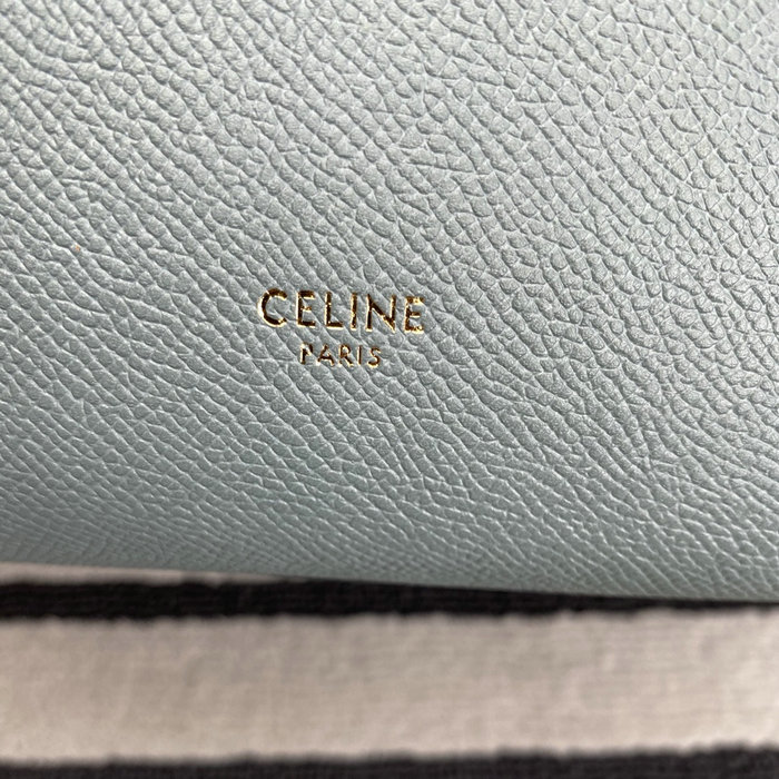 Celine Grained Calfskin Belt Bag Blue C10221