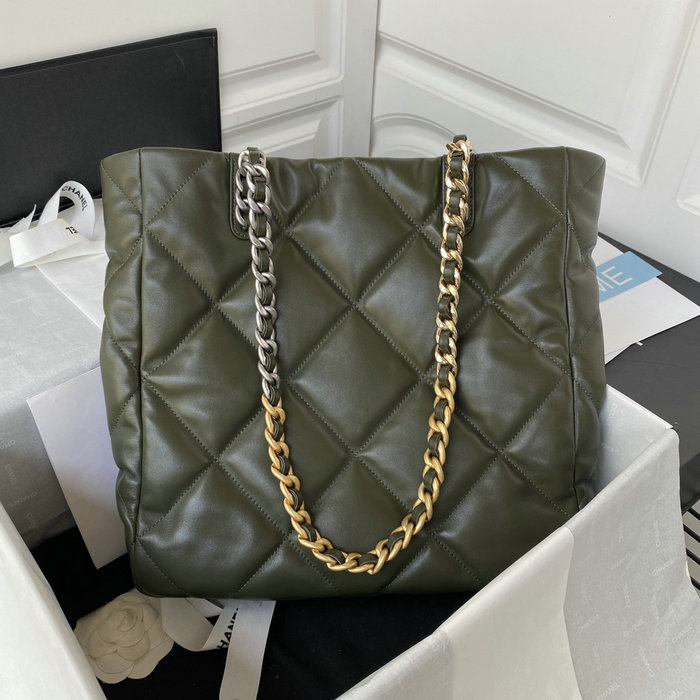 Chanel 19 Shopping Bag Khaki AS3519