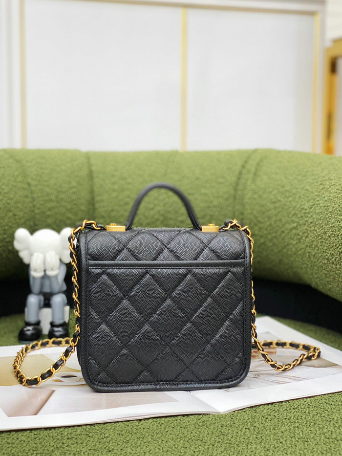 Chanel 22k Mini Flap Bag Black AS3652