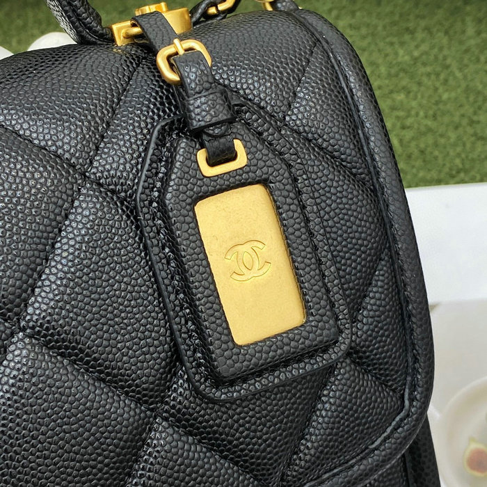 Chanel 22k Mini Flap Bag Black AS3652