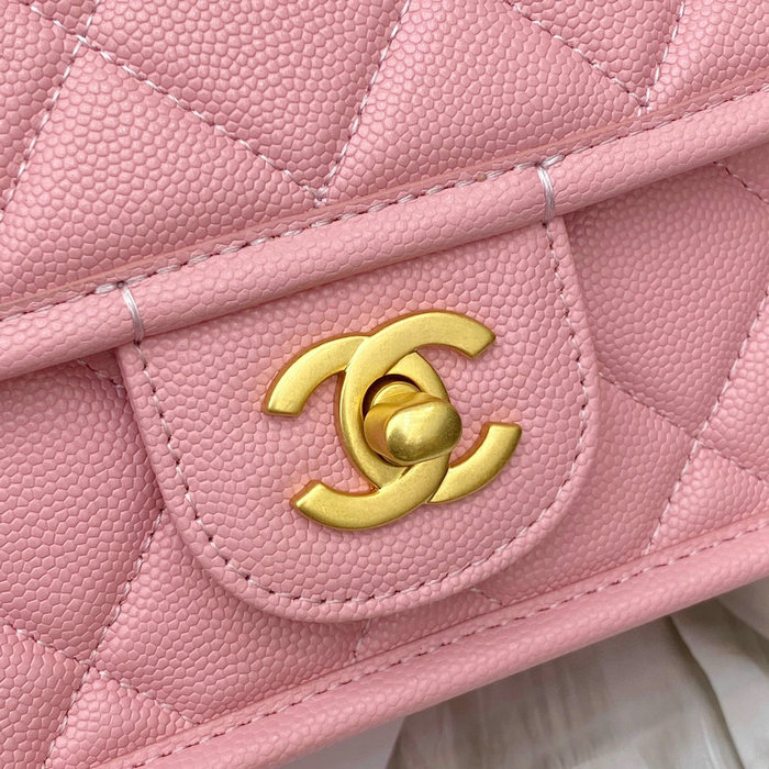 Chanel 22k Mini Flap Bag Pink AS3652