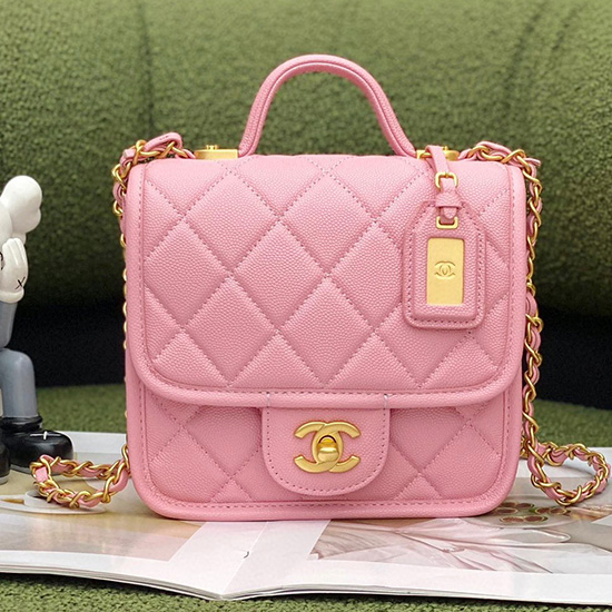 Chanel 22k Mini Flap Bag Pink AS3652