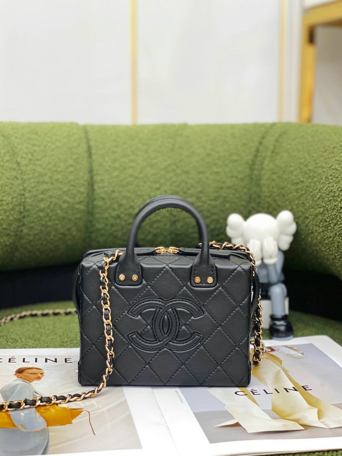 Chanel Small Vanity Case Black AS3344