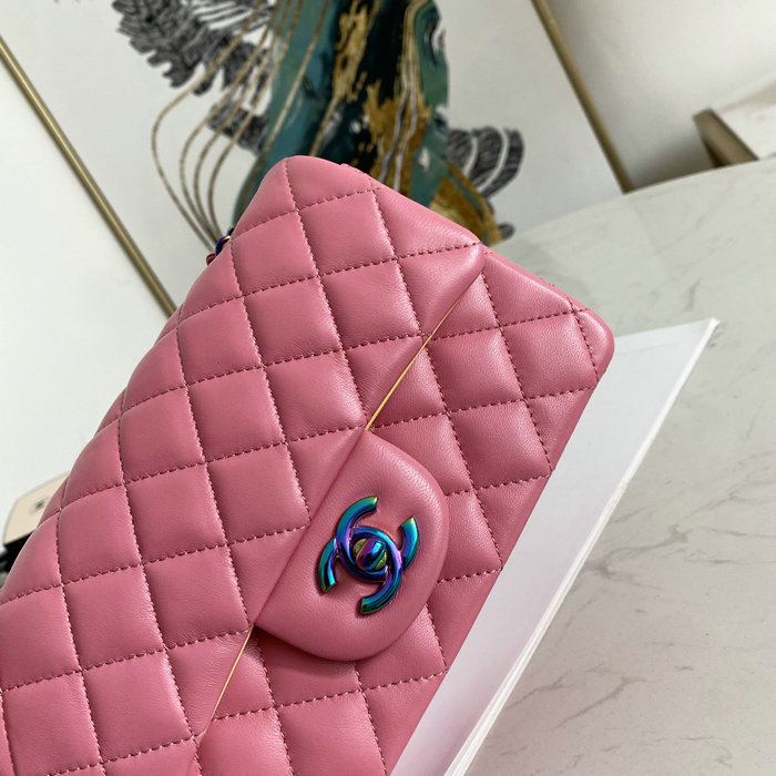 Classic Chanel Lambskin Small Flap Bag Pink CF1116