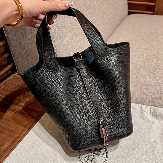 Hermes Picotin Lock 22 Tote Bag Black H82301