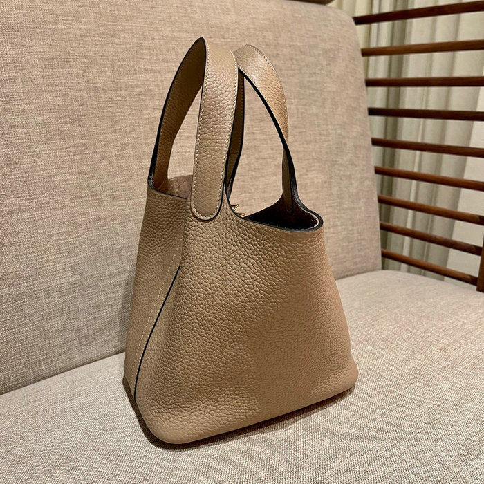 Hermes Picotin Lock 22 Tote Bag Gris Tourterelle H82301