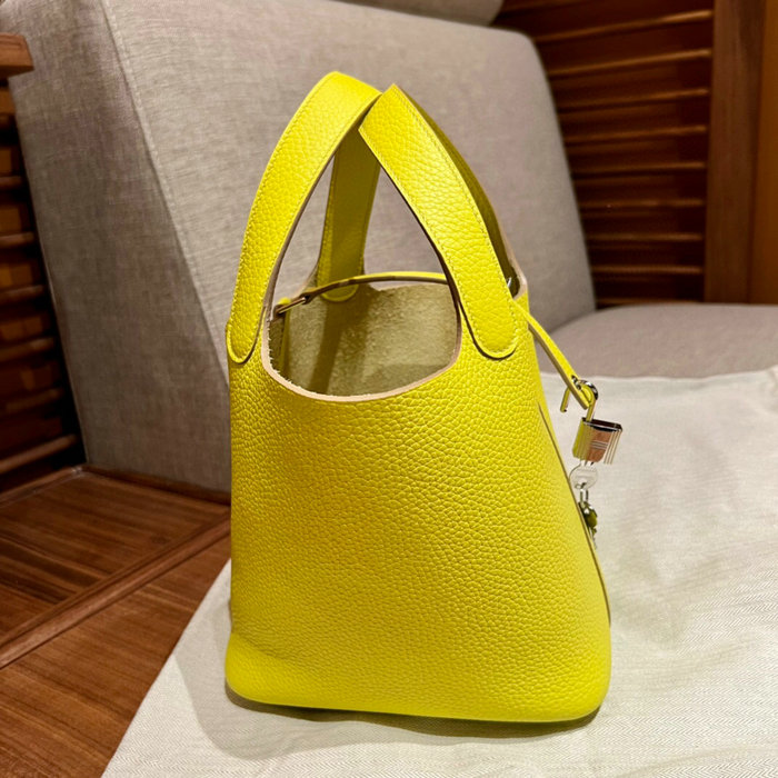 Hermes Picotin Lock 22 Tote Bag Jaune de Naples H82301