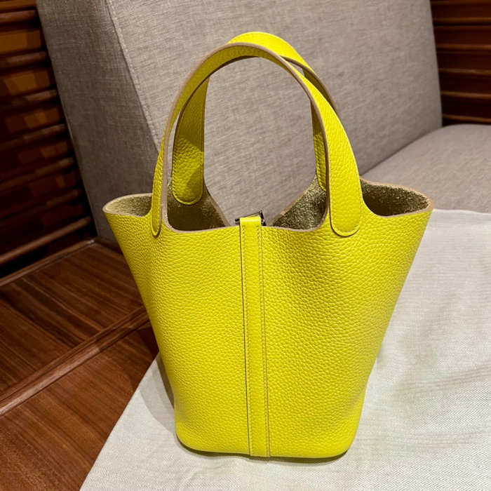 Hermes Picotin Lock 22 Tote Bag Jaune de Naples H82301