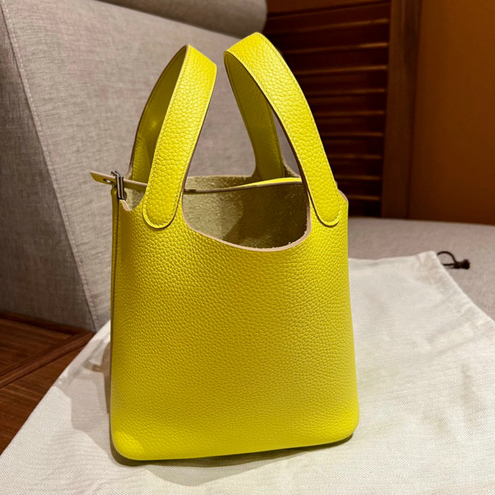 Hermes Picotin Lock 22 Tote Bag Jaune de Naples H82301