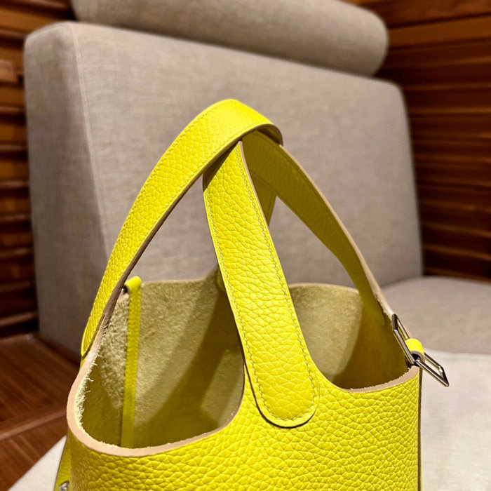 Hermes Picotin Lock 22 Tote Bag Jaune de Naples H82301