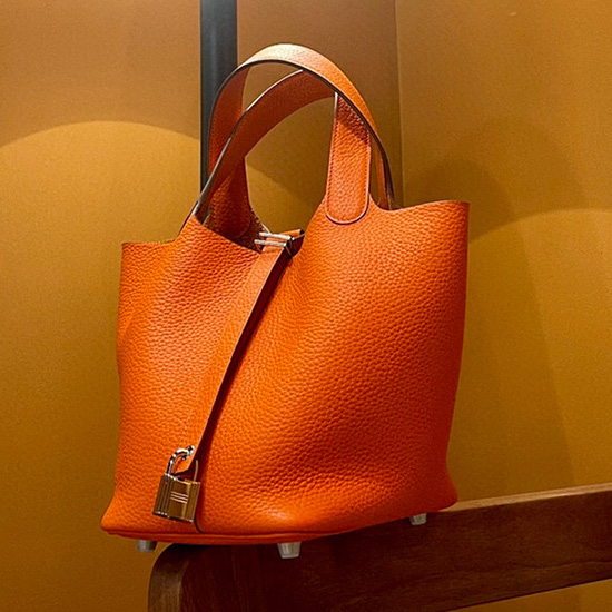 Hermes Picotin Lock 22 Tote Bag Orange H82301