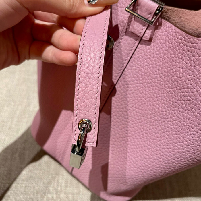 Hermes Picotin Lock 22 Tote Bag Rose Saiura H82301