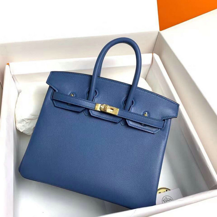 Hermes Swift Leather Birkin Bag Bieu Agate HB10231