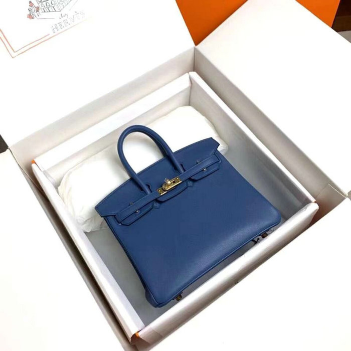 Hermes Swift Leather Birkin Bag Bieu Agate HB10231