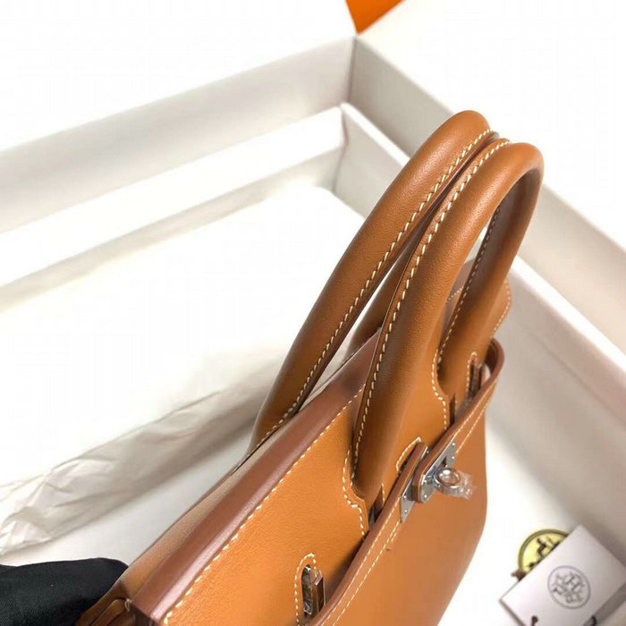Hermes Swift Leather Birkin Bag Golden Brown HB10231