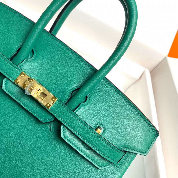 Hermes Swift Leather Birkin Bag Vert Vertigo HB10231