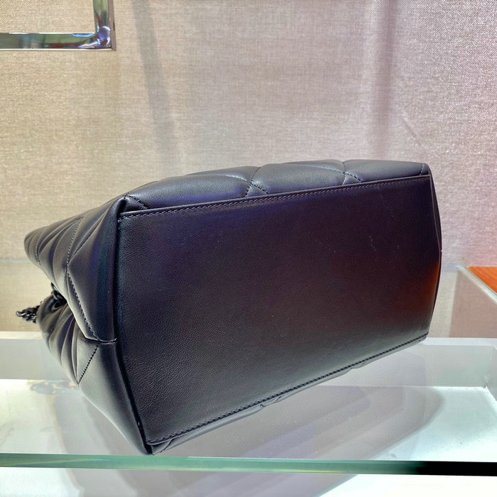 Prada Lambskin Shoulder Bag Black 1BG298