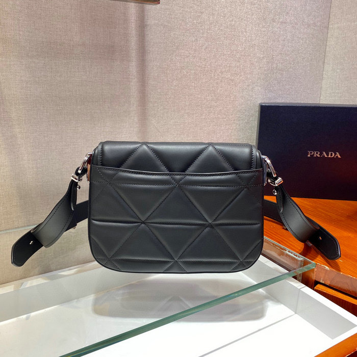 Prada Leather Shoulder Bag Black 1BD283