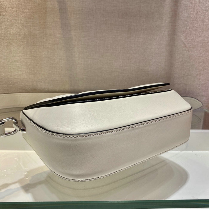 Prada Leather Shoulder Bag White 1BD283