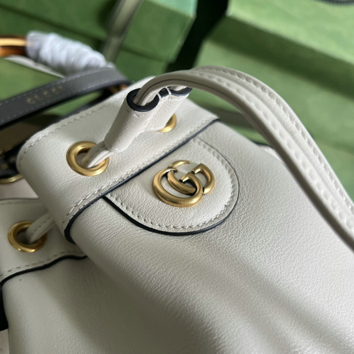 Gucci Diana Mini Bucket Bag White 724667