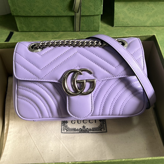 Gucci GG Marmont matelasse mini bag Lilac 446744