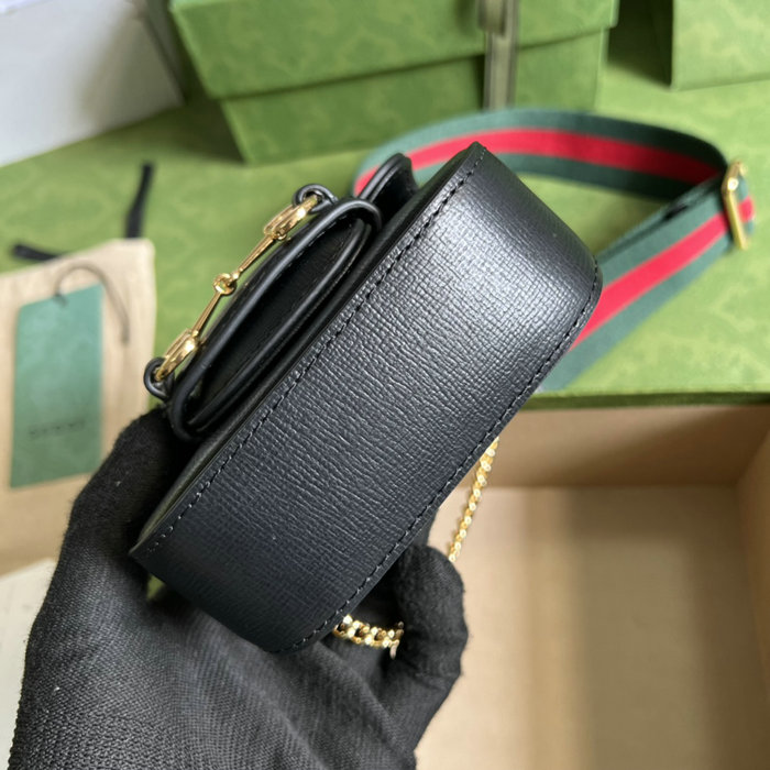 Gucci Horsebit 1955 strap wallet Black 699760