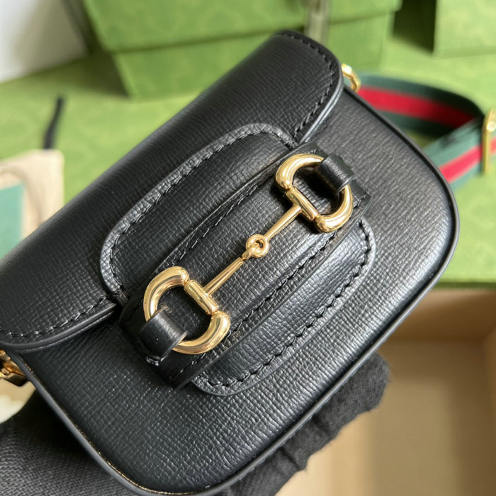 Gucci Horsebit 1955 strap wallet Black 699760