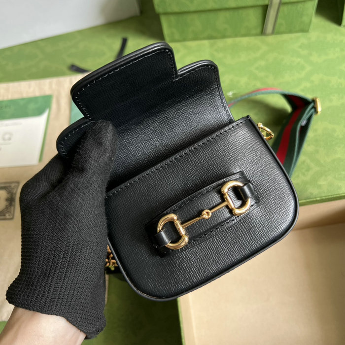 Gucci Horsebit 1955 strap wallet Black 699760