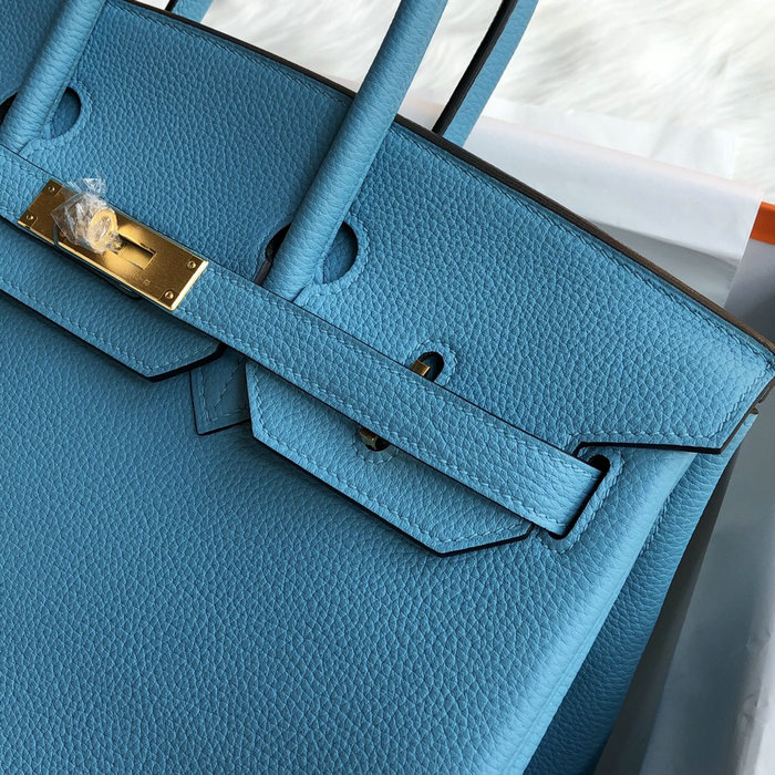 Hermes Togo Leather Birkin Bag Blue De Nord HB253001