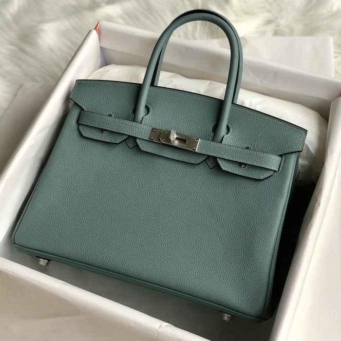 Hermes Togo Leather Birkin Bag Ciel HB253001