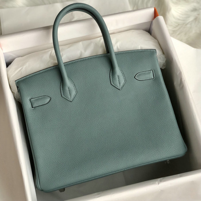 Hermes Togo Leather Birkin Bag Ciel HB253001