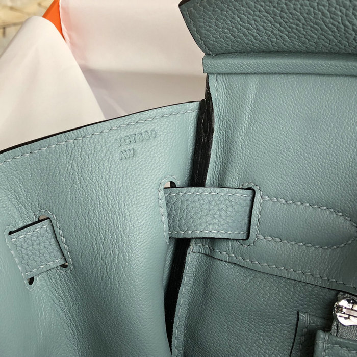 Hermes Togo Leather Birkin Bag Ciel HB253001