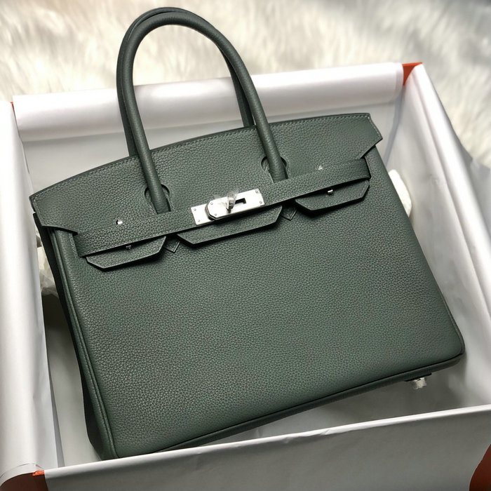 Hermes Togo Leather Birkin Bag Vert Amande HB253001