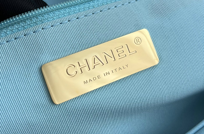Chanel 19 Lambskin Large Flap Bag Blue AS1161
