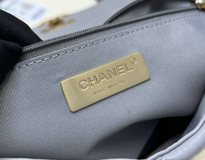 Chanel 19 Lambskin Large Flap Bag Grey AS1161