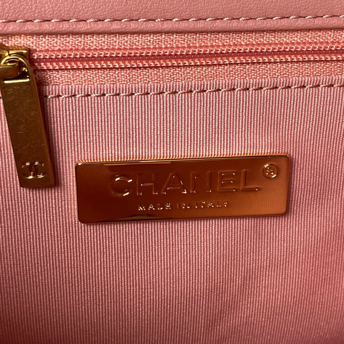 Chanel 19 Lambskin Flap Bag Pink AS1160
