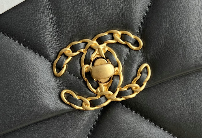 Chanel 19 Lambskin Flap Handbag Grey AS1160