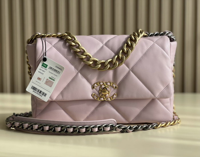 Chanel 19 Lambskin Large Flap Bag Purple AS1161