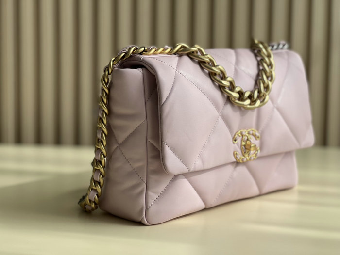 Chanel 19 Lambskin Large Flap Bag Purple AS1161