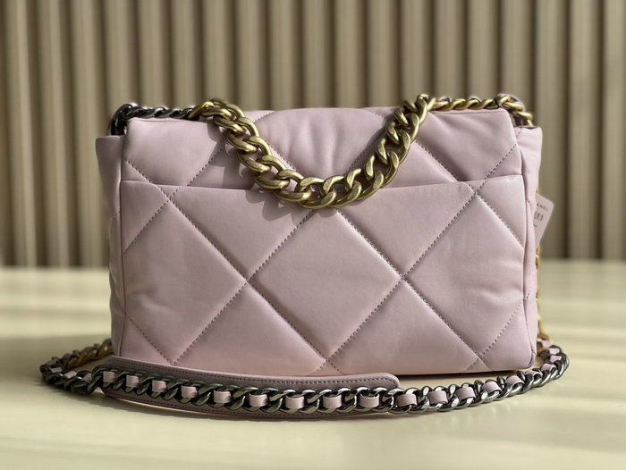 Chanel 19 Lambskin Large Flap Bag Purple AS1161