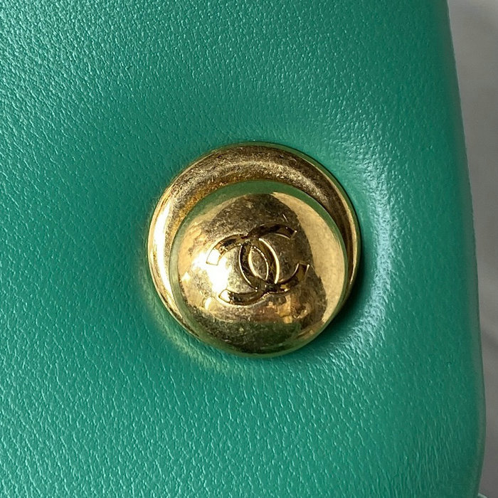 Chanel Lambskin Mini Shoulder Bag Green AS3748