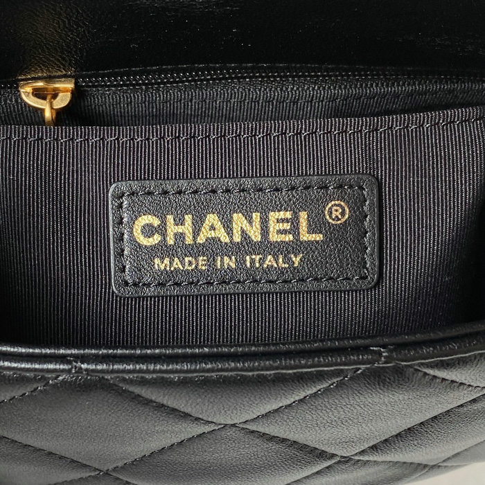 Chanel Lambskin Small Shoulder Bag Black AS3749