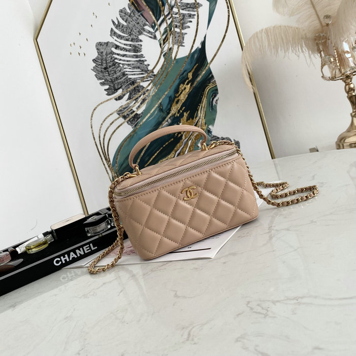 Chanel Vanity Case Bag Beige AS81118